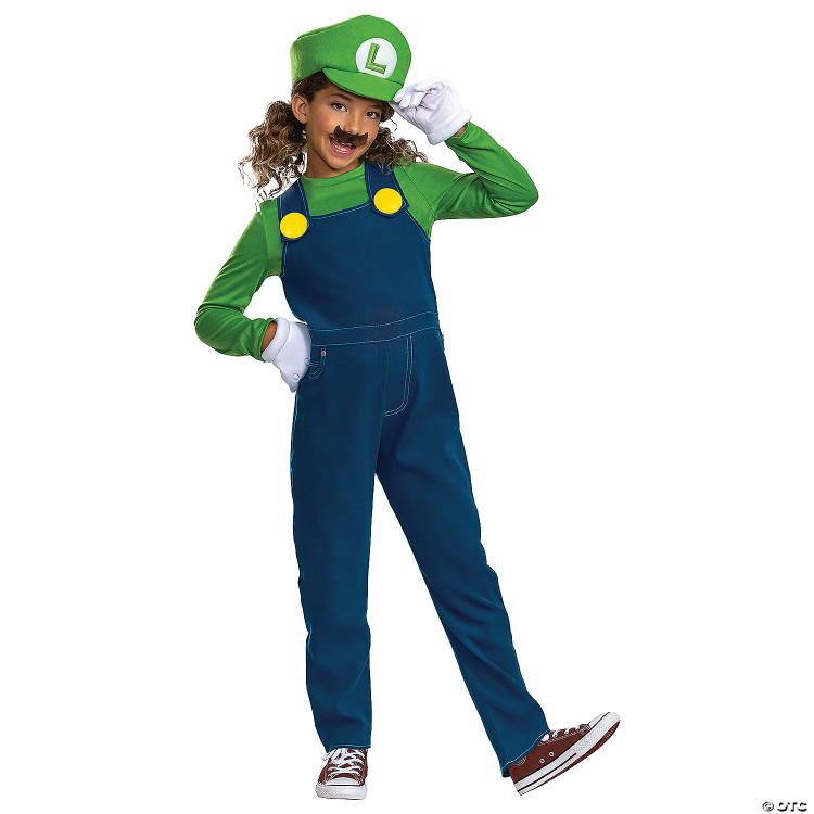 Super Mario Brothers Luigi Kids Elevated Costume 