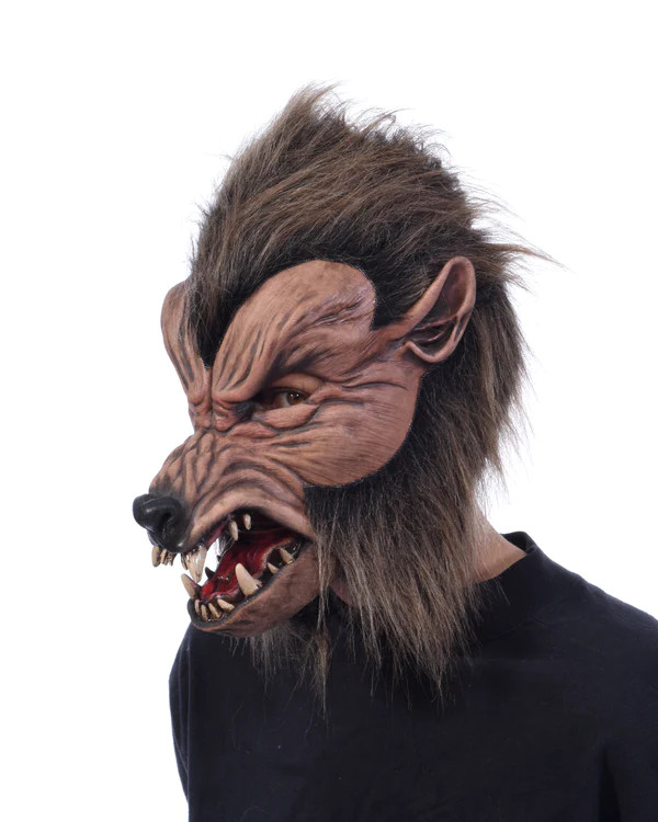 Gnarly Werewolf Latex Mask with Moving Mouth - FantasyCostumes.com