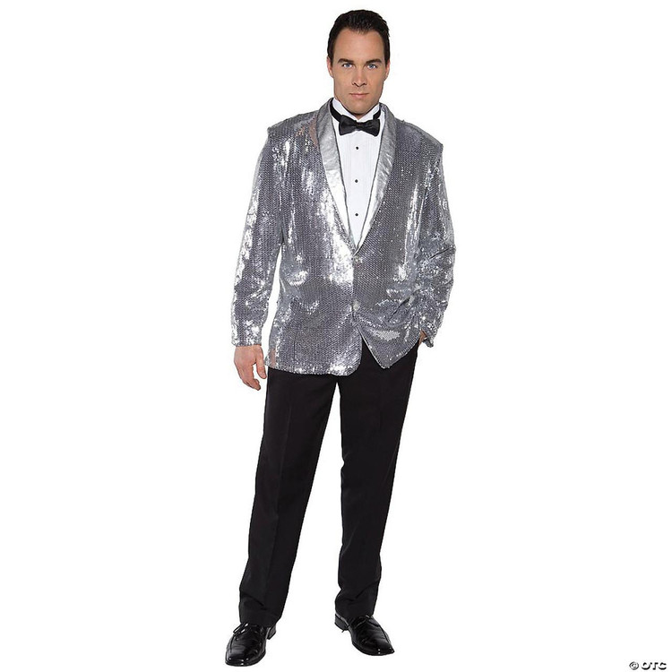 Underwraps Sequin Jacket Costume -Silver   Underwraps Sequin Jacket Costume -Silver