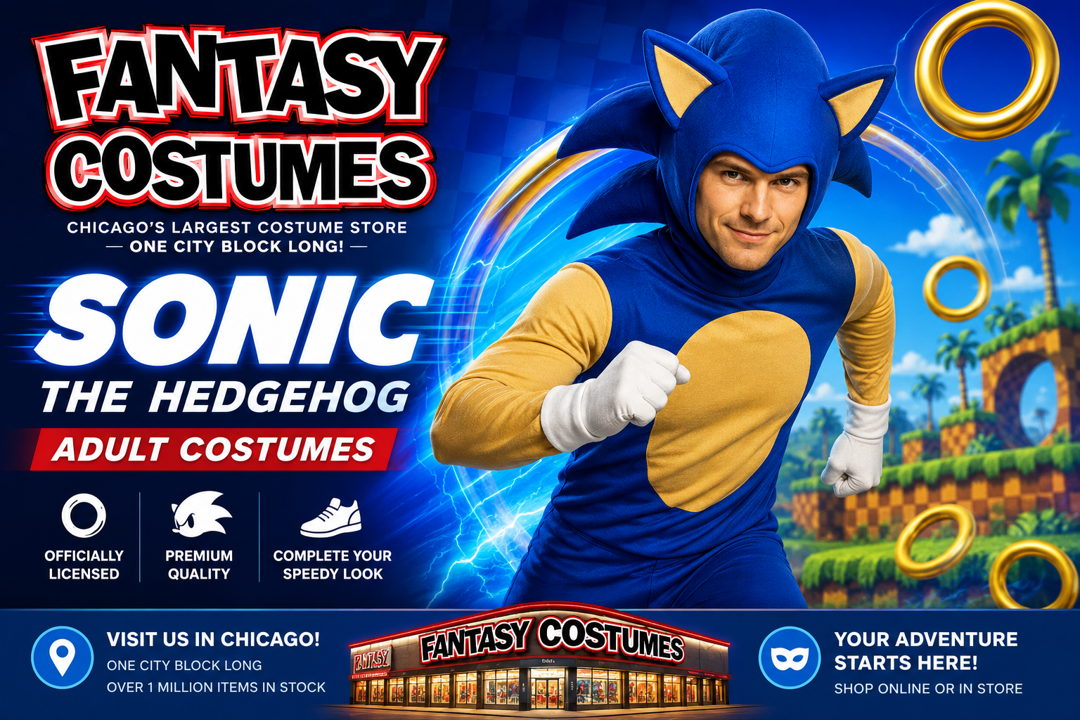 sonic the hedgehog adult costumes