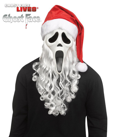 Ghost Face Santa Mask - FantasyCostumes.com