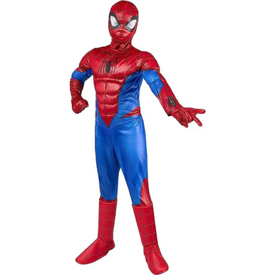 Boy's Deluxe Muscle Iron Man Halloween Costume