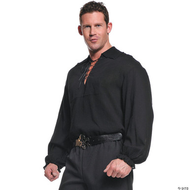 pirate dress shirt Renaissance Medieval Pirate Shirt - White - Costume - Men - 2 Sizes