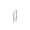3/4 Dram Clear Glass Vial with Standard White Cap