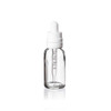 30 ml Clear Euro Bottle w/ white Super Dropper