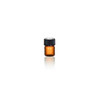 1/2 Dram Amber Glass Vial with Standard Black Cap