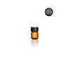 1/2 Dram Amber Glass Vial with FOIL Cap