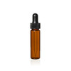 4 Dram Amber Glass Vial with Black Dropper