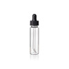3 Dram Clear Glass Vial with Black Dropper