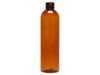8 oz Light Amber PET Cosmo Round Bottle 24-410