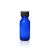 1/2 Ounce Cobalt Blue Boston Round Bottles w/ Cap