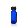 1/2 Ounce Cobalt Blue Boston Round Bottles w/ Cap