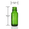 1/2 oz Emerald Green Glass Boston Round Bottle