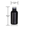 1 oz Black Glass Boston Round Bottle