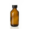 2 Ounce Amber Boston Round Bottle