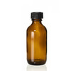 2 Ounce Amber Boston Round Glass Bottle