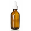 2 Ounce Amber Boston Round Glass Bottle