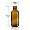 2 Ounce Amber Boston Round Bottle