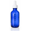 2 oz blue glass boston round bottle