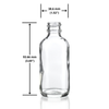 2 Ounce Clear Boston Round Bottle