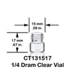 1/4 Dram Clear Glass Vial 1/4 Dram Clear Glass Vial