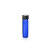 2 Dram Cobalt Blue Glass Vial with Standard Black Cap