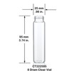 8 Dram Clear Glass Vial 8 Dram Clear Glass Vial
