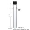 30 ml Threaded Glass Test Tube - 20 x 150 mm