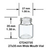 8.5 ml Clear Wide Mouth Glass Vial with Cap