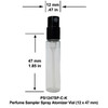 Empty 2.6 ml Perfume Sampler Spray Atomizer Vial (12 x 47 mm)