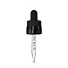 18-415 Black Child Resistant Tamper Evident Graduated Dropper, 65mm