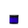 2 oz Blue Straight Sided Glass Jar with Cap