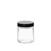 4 oz clear glass straight sided jar with cap