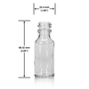1/2 oz Clear Glass Boston Round Bottle