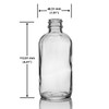4 oz Clear Glass Boston Round Bottle, 22-400