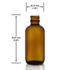 2 oz Amber Glass Boston Round Bottle