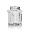 48 oz Clear PET Square Gripper Jar, 89-400