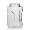 128 oz Clear PET Square Gripper Jar, 110-400