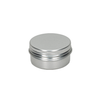 2 oz Silver Metal Screw Top Tin