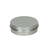 4 oz Silver Metal Screw Top Tin