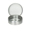 4 oz Silver Metal Screw Top Tin