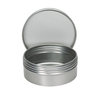 8 oz Silver Metal Screw Top Tin