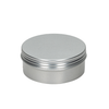 8 oz Silver Metal Screw Top Tin