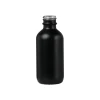 2 oz Matte Black Glass Boston Round Bottle, 20-400