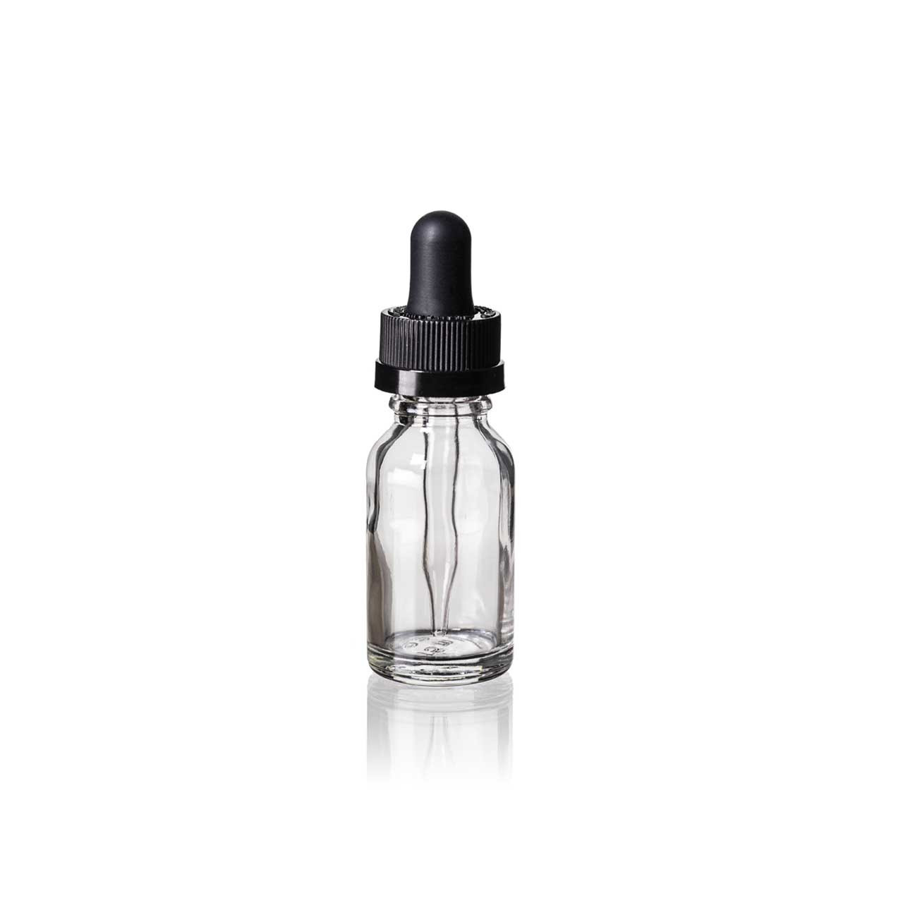 15 ml Clear Glass Euro Bottle