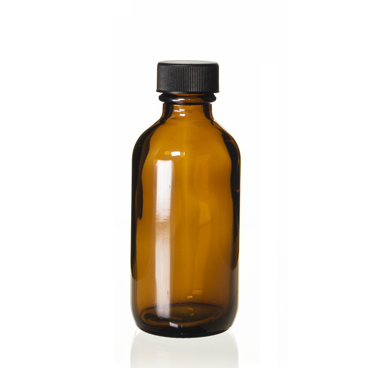 2 Ounce (60 ml) Amber Glass Bottle