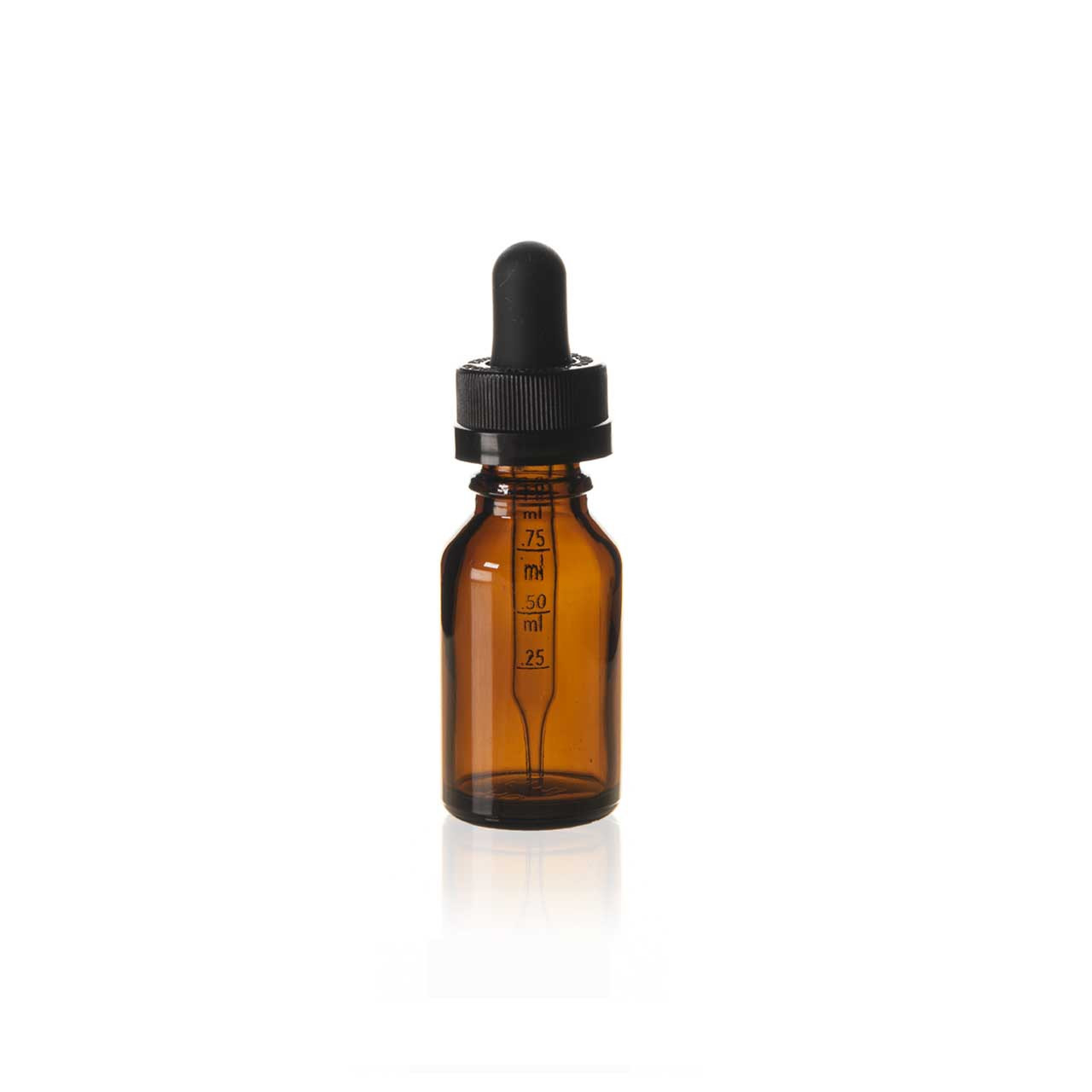 15 ml Amber Euro Bottle w/ Dropper