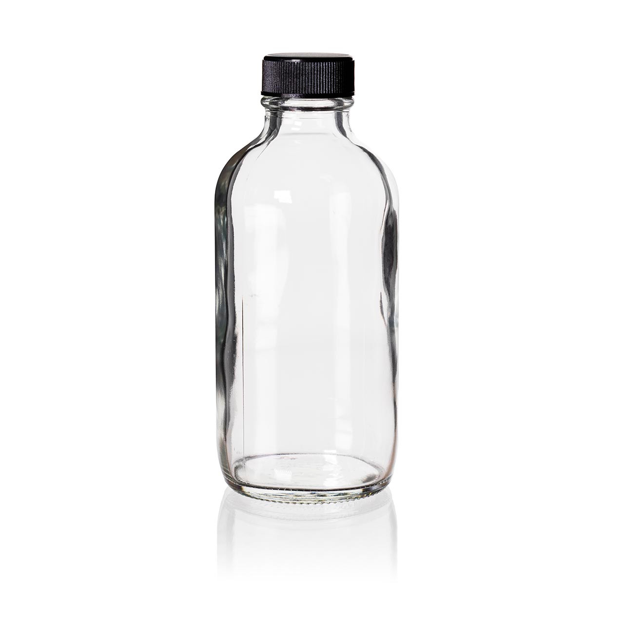 Wheaton® 4oz Clear Glass Boston Round Bottles, 22-400 Poly Vinyl
