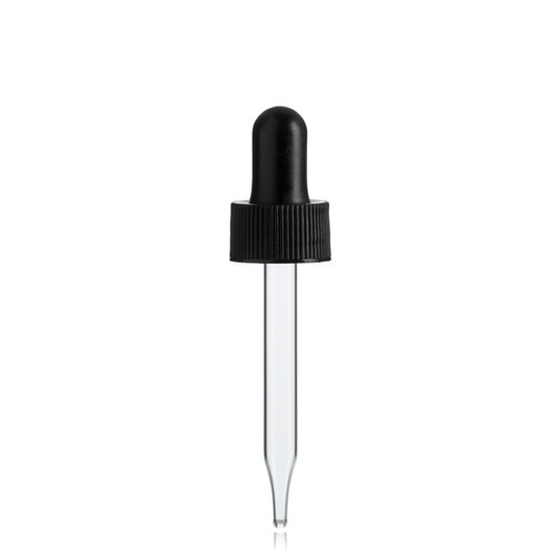 18-400 Black Polypropylene Ribbed Dropper, 65mm