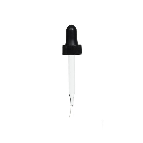 24-400 Black Polypropylene Dropper, 108 mm